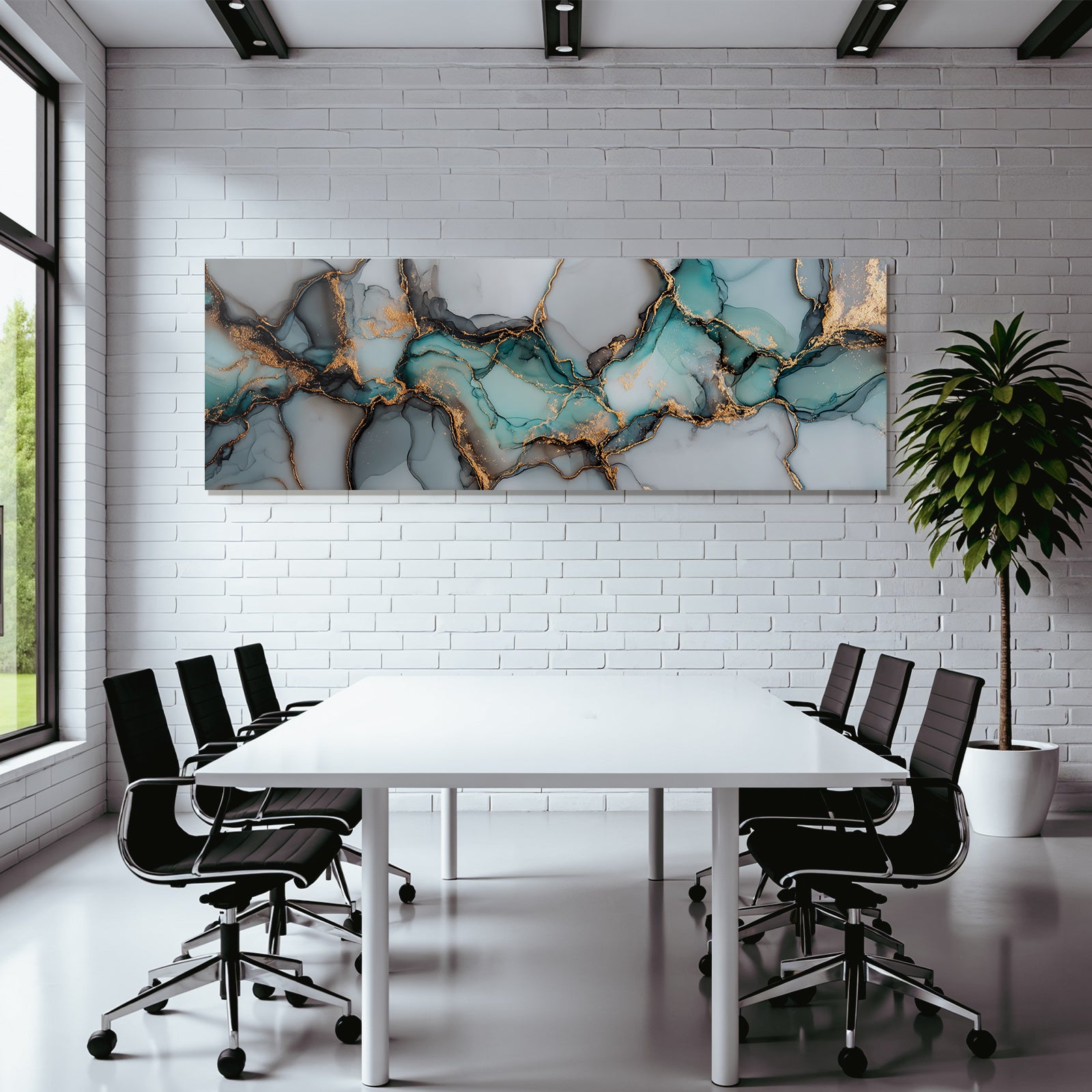 Flüssige Farben Teal Schwarz Weiss Und Gold