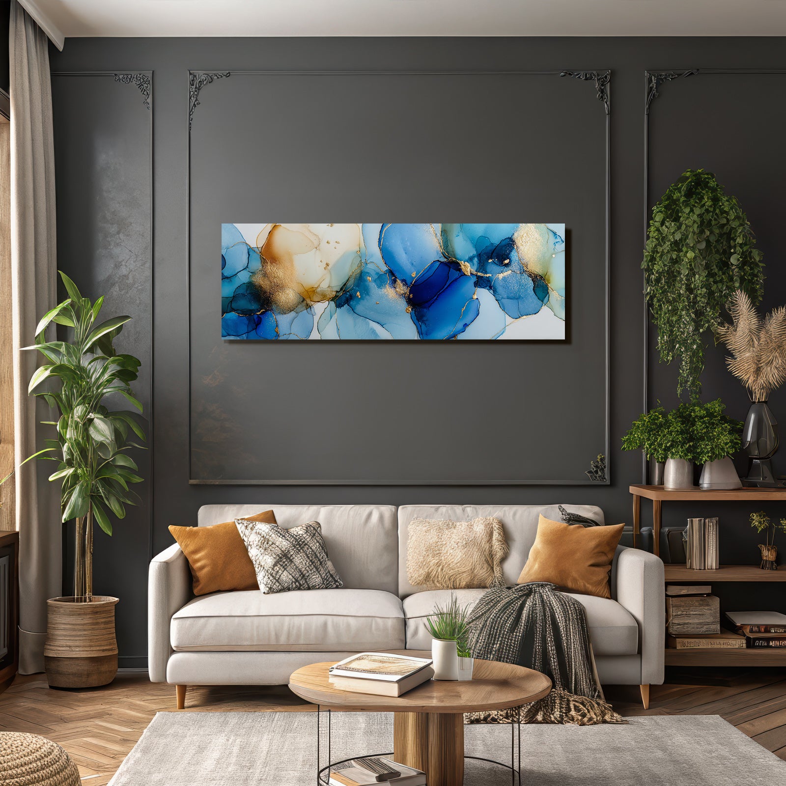 Flüssiges Design Mit Alkohol Ink Art Farben Und Goldakzenten