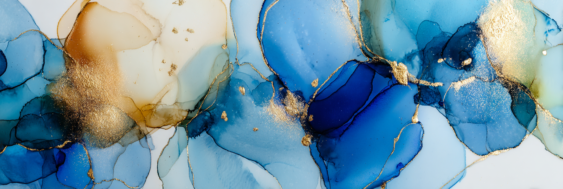 Flüssiges Design Mit Alkohol Ink Art Farben Und Goldakzenten | Abstrakt | Stilrichtungen