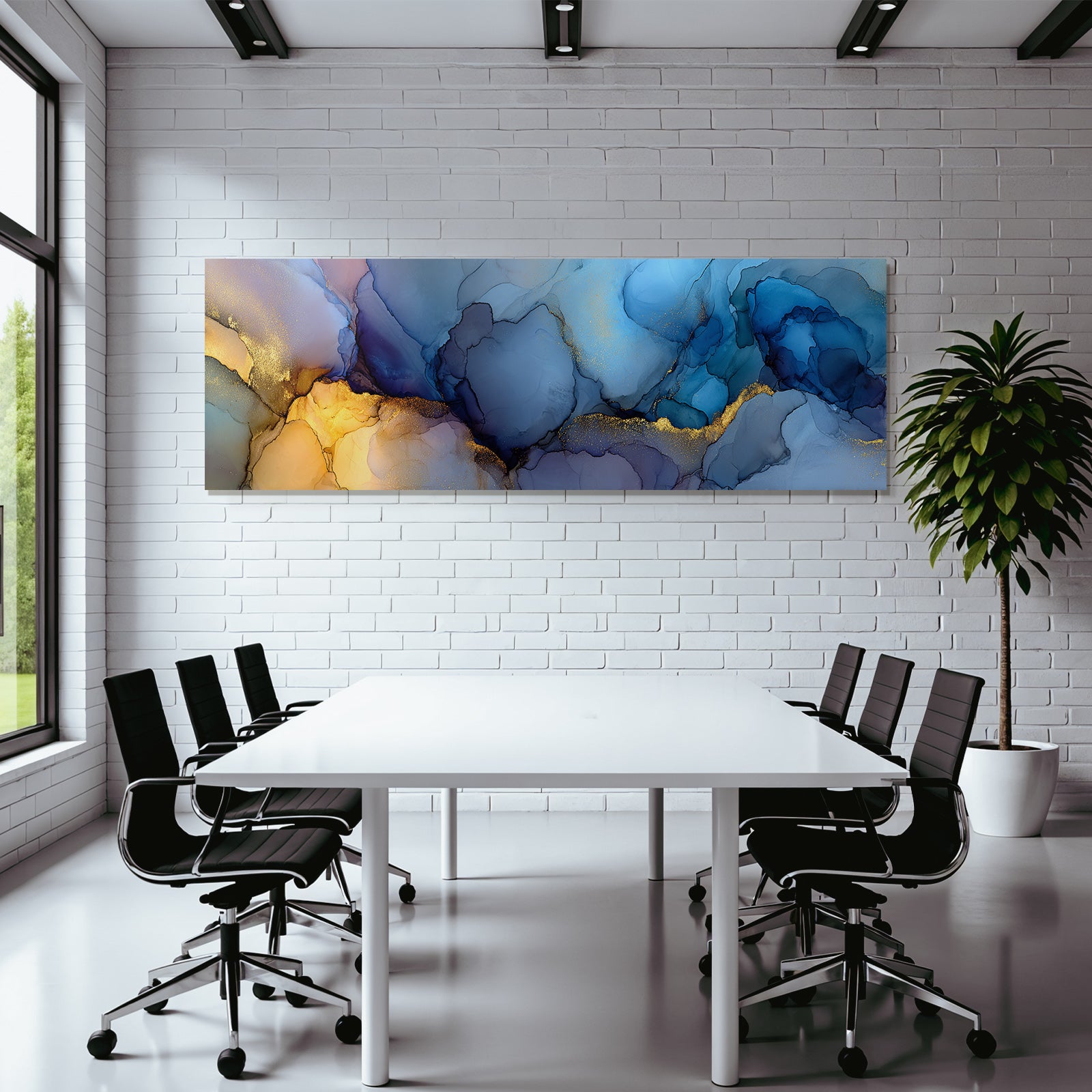 Fluid Art Mit Goldakzenten Blau Pfirsich Lila