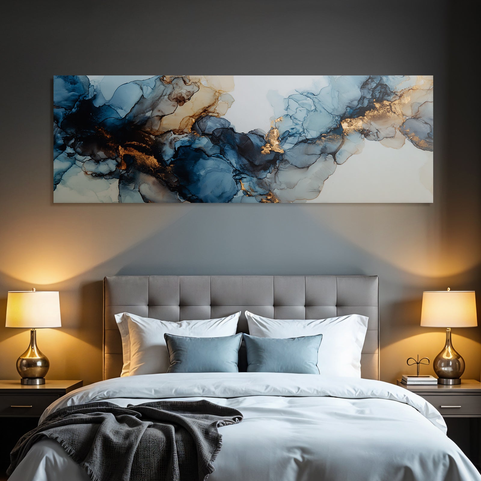 Kunst Flussige Formen Und Goldene Farben