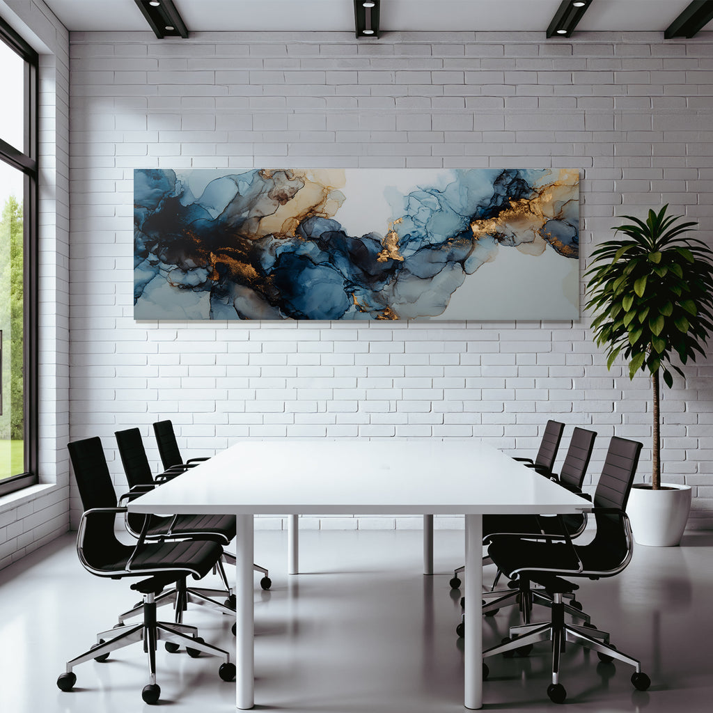 Kunst Flussige Formen Und Goldene Farben