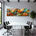Kunstwerk Mit Leuchtenden Farben Und Flussenden Formen