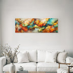 Kunstwerk Mit Leuchtenden Farben Und Flussenden Formen