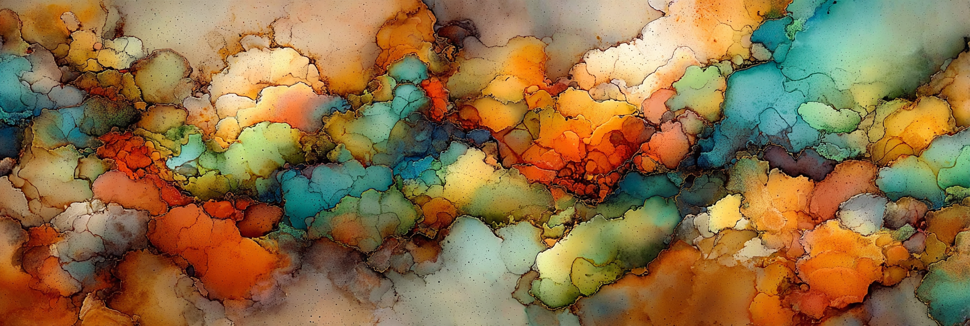 Kunstwerk Mit Leuchtenden Farben Und Flussenden Formen | Abstrakt | Stilrichtungen