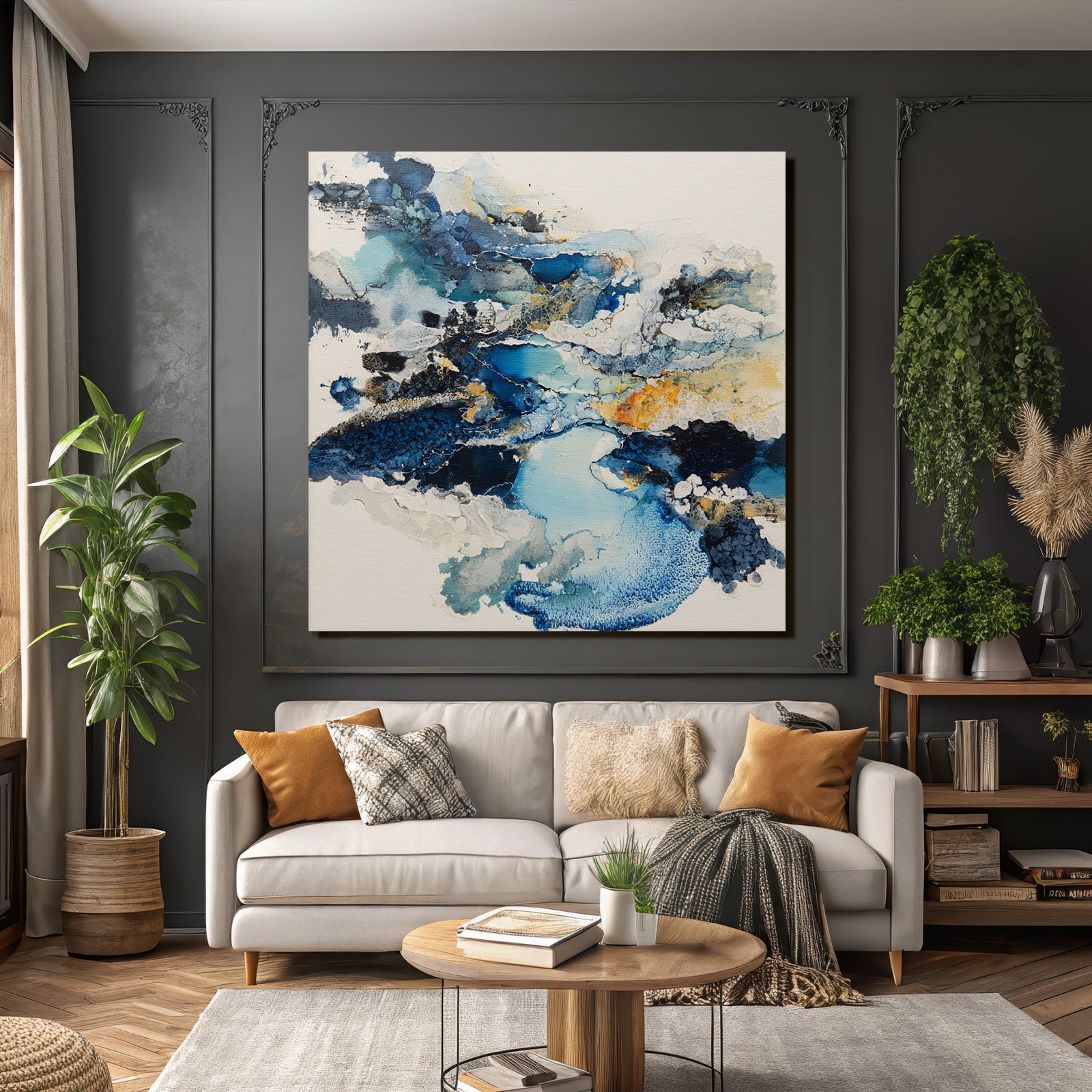 Blaü Wasser Kunstwerk