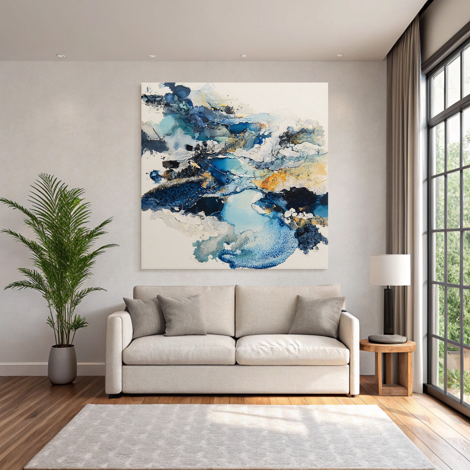 Blaü Wasser Kunstwerk