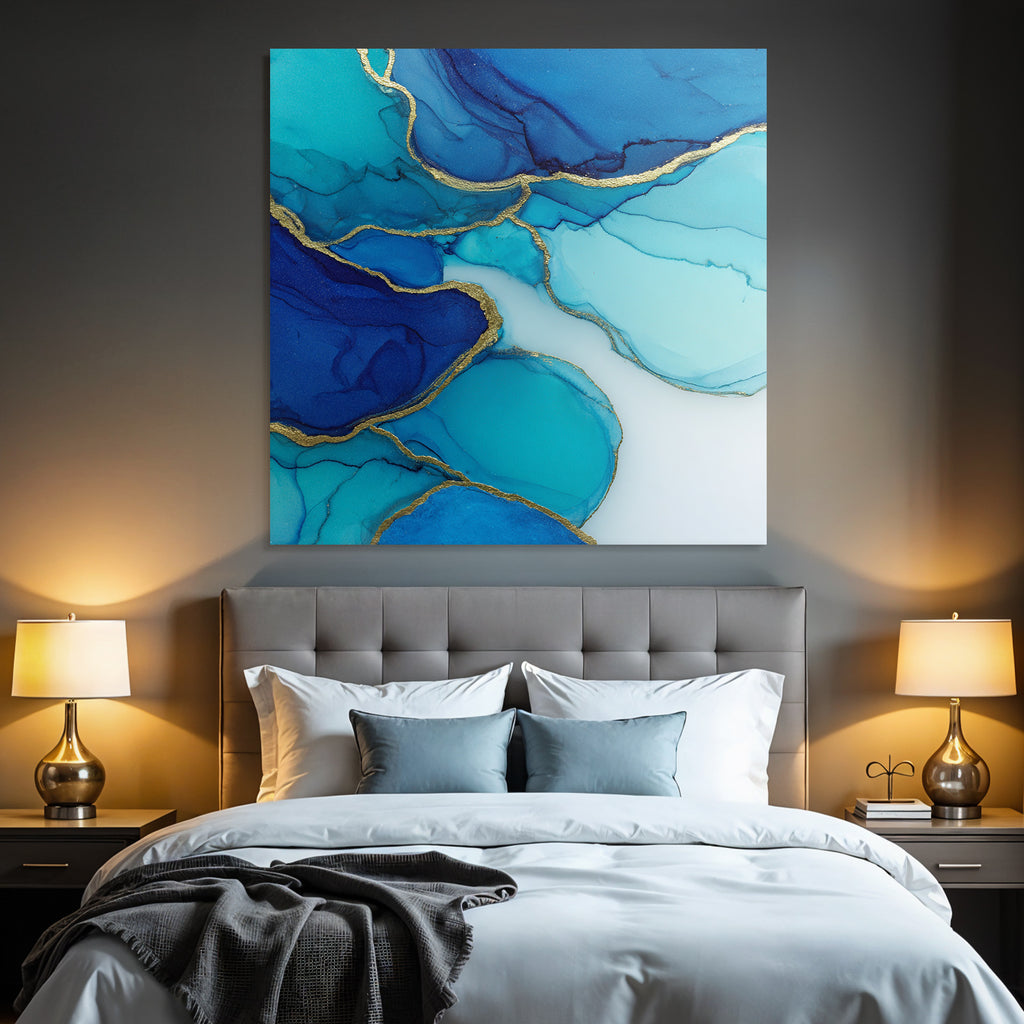 Design Mineralien Wasserfarben Mit Goldakzenten
