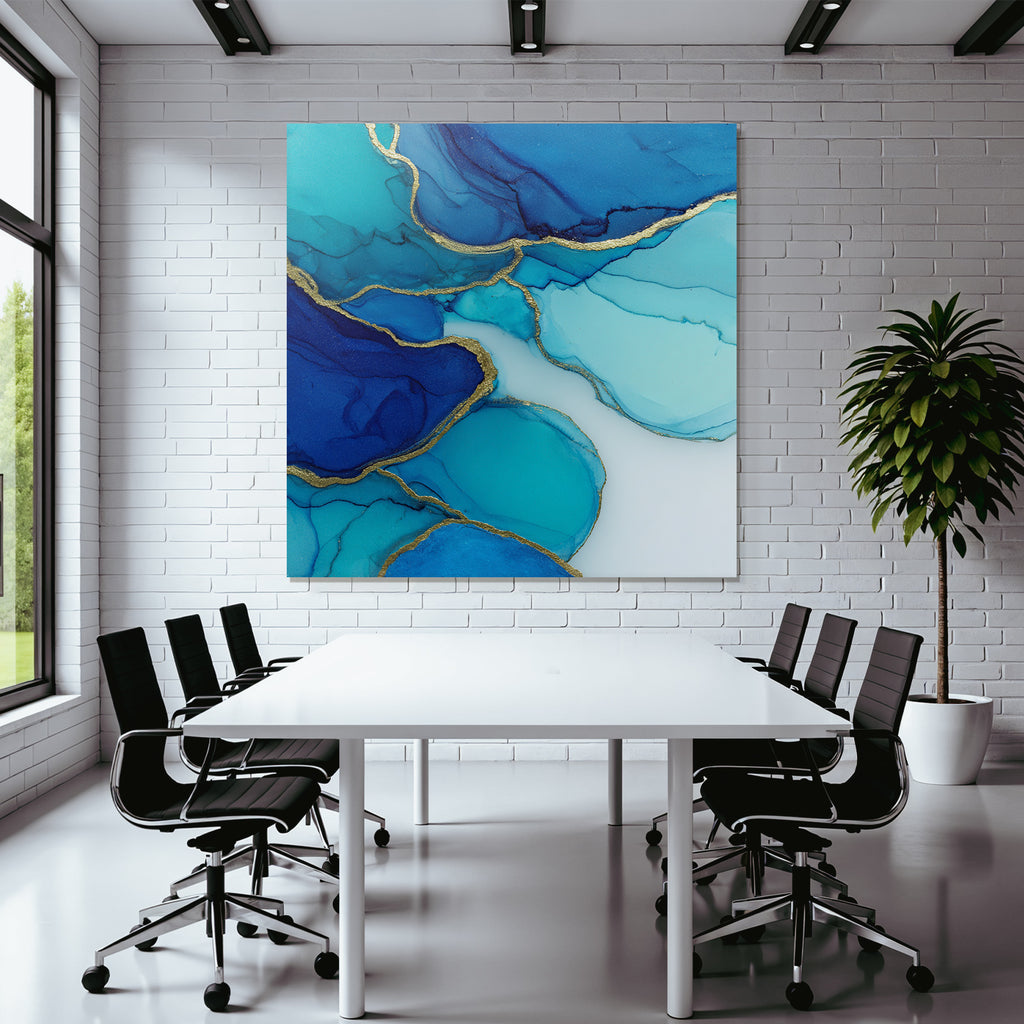Design Mineralien Wasserfarben Mit Goldakzenten