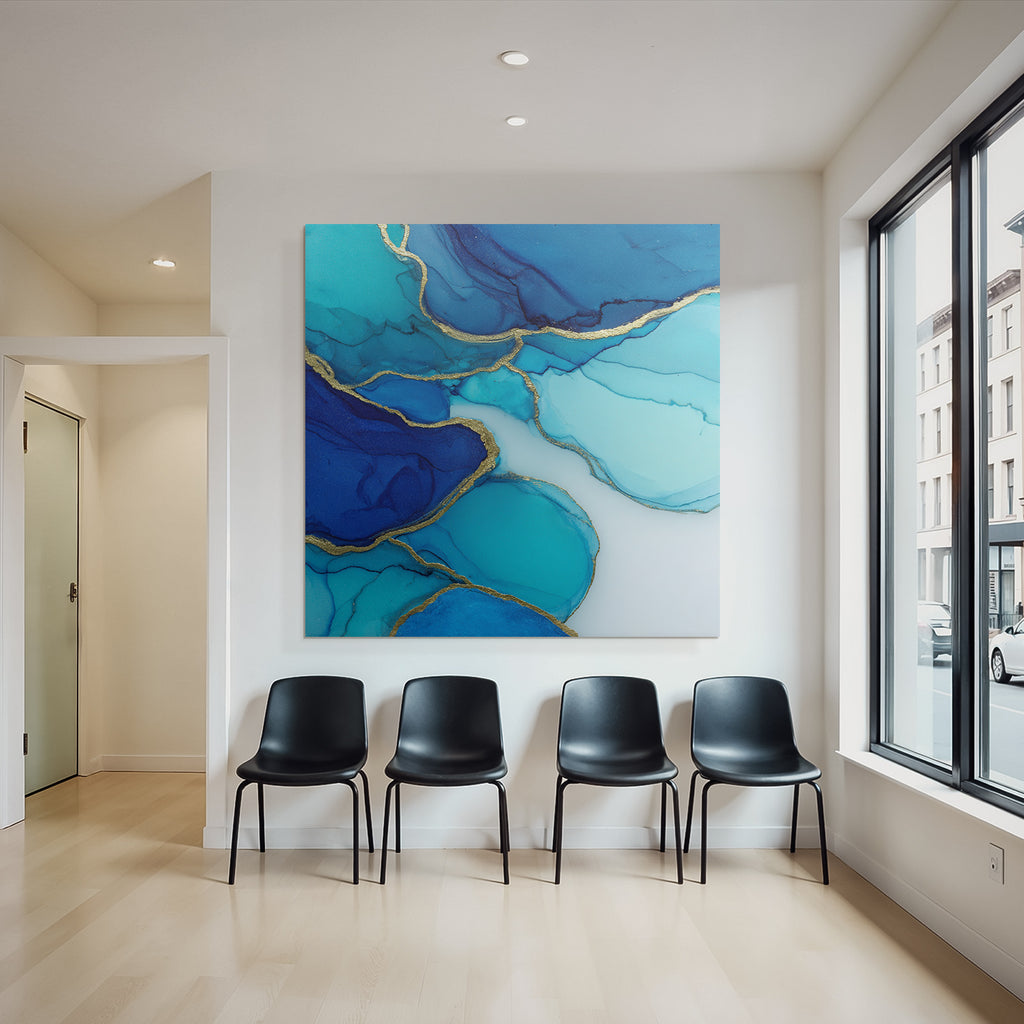 Design Mineralien Wasserfarben Mit Goldakzenten