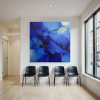 Liquid Art Blue Dark Accents Gold
