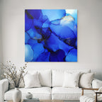 Liquid Art Blue Dark Accents Gold