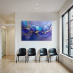 Acrylpouring Kunst In Blau Lila Mit Gold