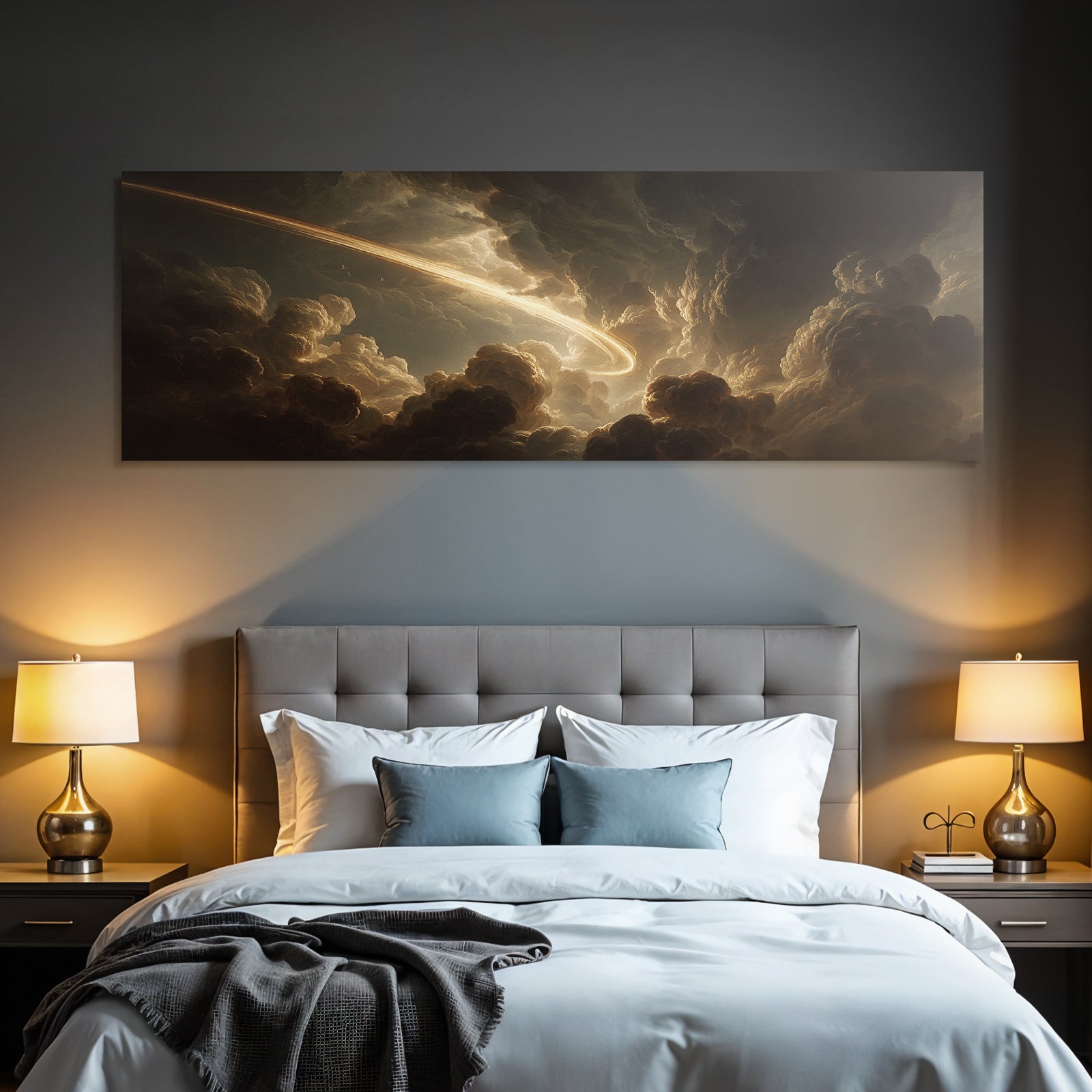 Dramatische Himmelsphänomene Mit Wolken Und Leuchtendem Ring
