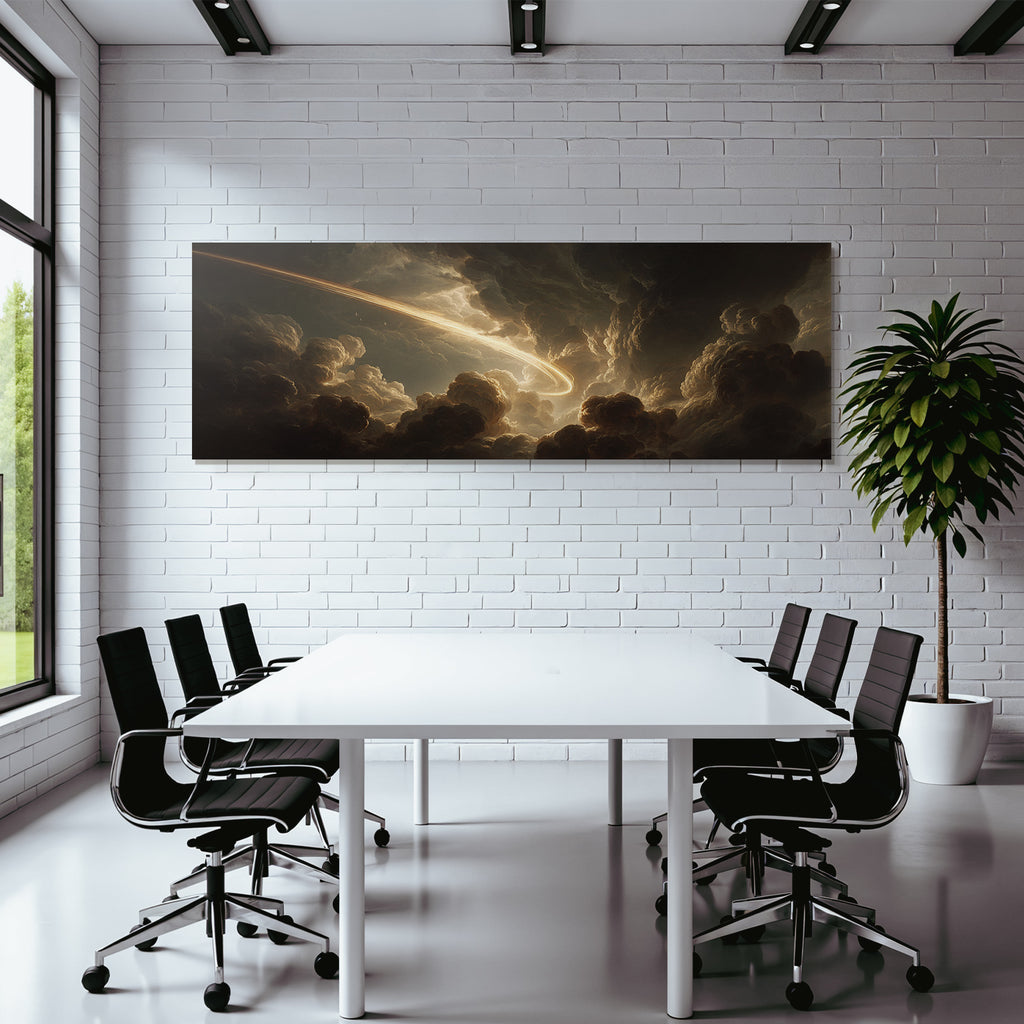 Dramatische Himmelsphänomene Mit Wolken Und Leuchtendem Ring