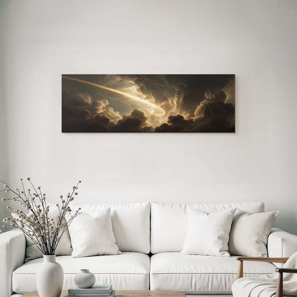 Dramatische Himmelsphänomene Mit Wolken Und Leuchtendem Ring