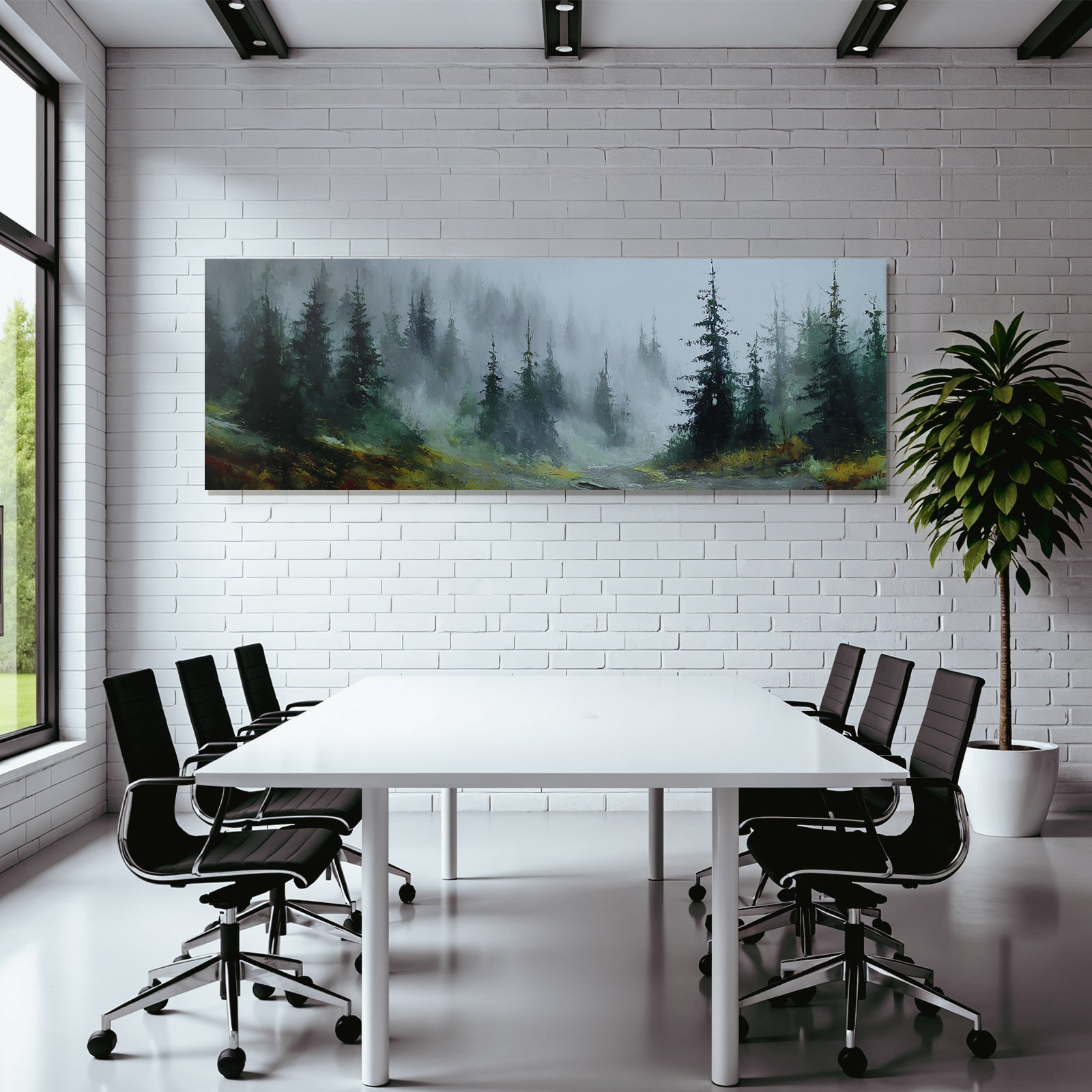 Impressionistischer Nebelwald