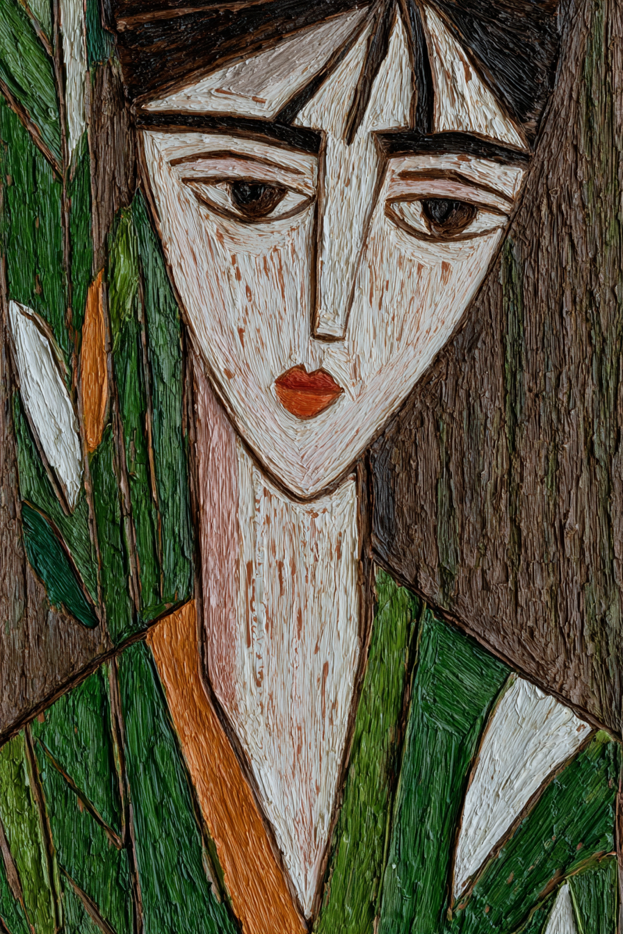 ArtDeco Abstrakte Frau Mit Blättern | Art Deco | Stilrichtungen