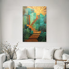 ArtDeco Aufstieg Zur Sonne Abstraktes Landschaftsdesign
