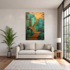 ArtDeco Aufstieg Zur Sonne Abstraktes Landschaftsdesign