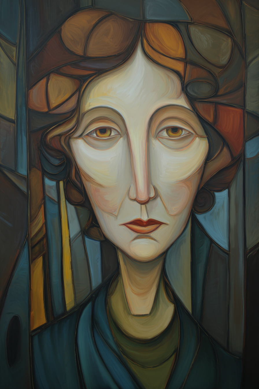 ArtDeco Stilisierte Fraünfigur In Kraftvollen Farben Und Abstrakten Formen | Art Deco | Stilrichtungen