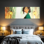 ArtDeco Frau In Stilvollem Outfit Unter Laternenlicht
