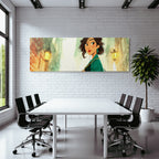 ArtDeco Frau In Stilvollem Outfit Unter Laternenlicht