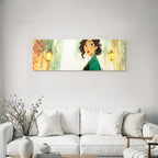 ArtDeco Frau In Stilvollem Outfit Unter Laternenlicht
