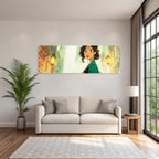 ArtDeco Frau In Stilvollem Outfit Unter Laternenlicht