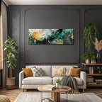 ArtDeco Mystische Sonnenlandschaft Mit Goldenen Kreisen