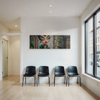 ArtDeco Stilisierter Charakter Mit Makeup Und Architektur Hintergrund