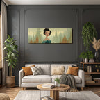 ArtDeco Traumhafte Fantasie Stadt Mit Eleganter Heldin