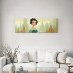 ArtDeco Traumhafte Fantasie Stadt Mit Eleganter Heldin