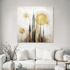 ArtDeco Abstrakte Architektur Und Himmlische Sonnenmotive