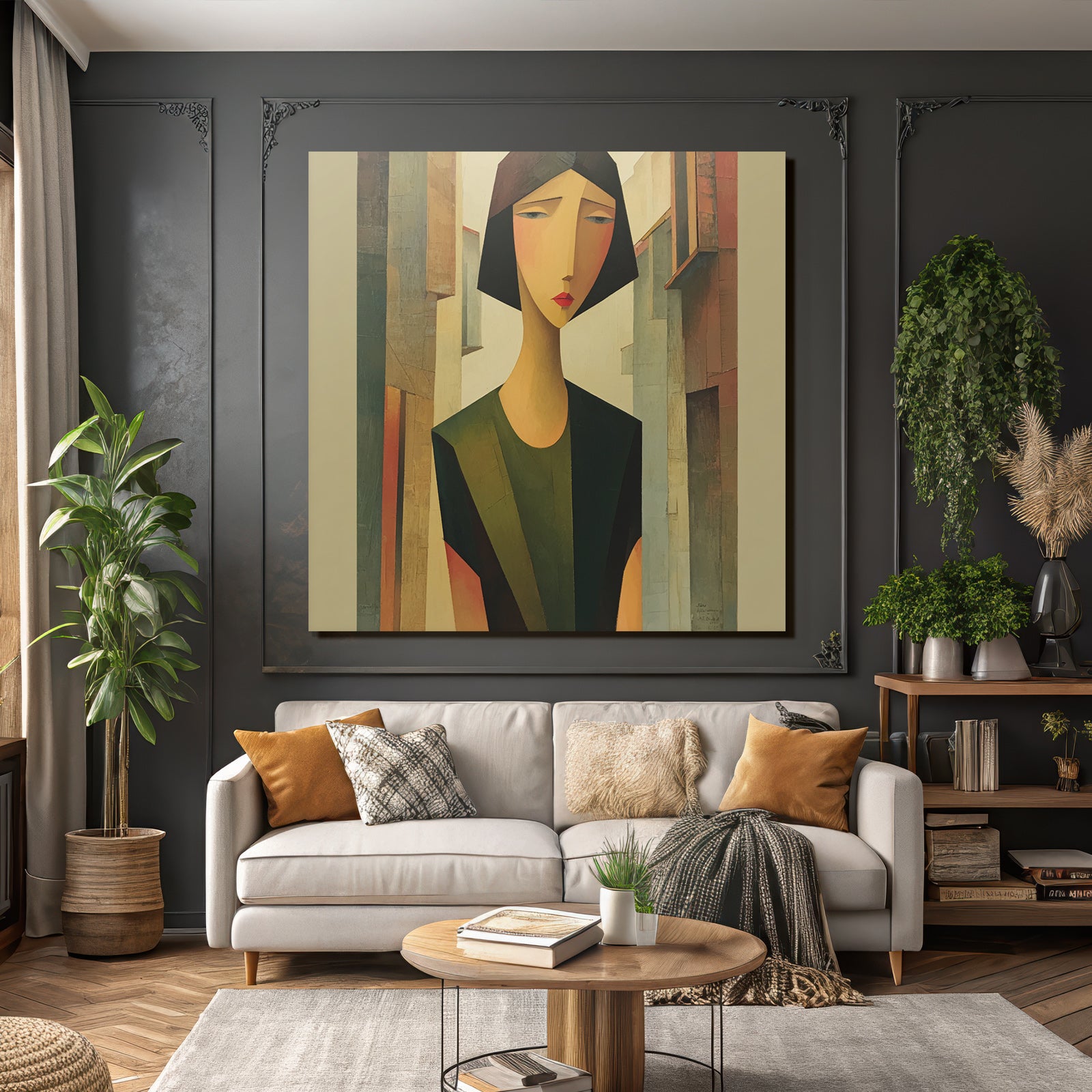 ArtDeco Geometrische Figur In Urbaner Landschaft