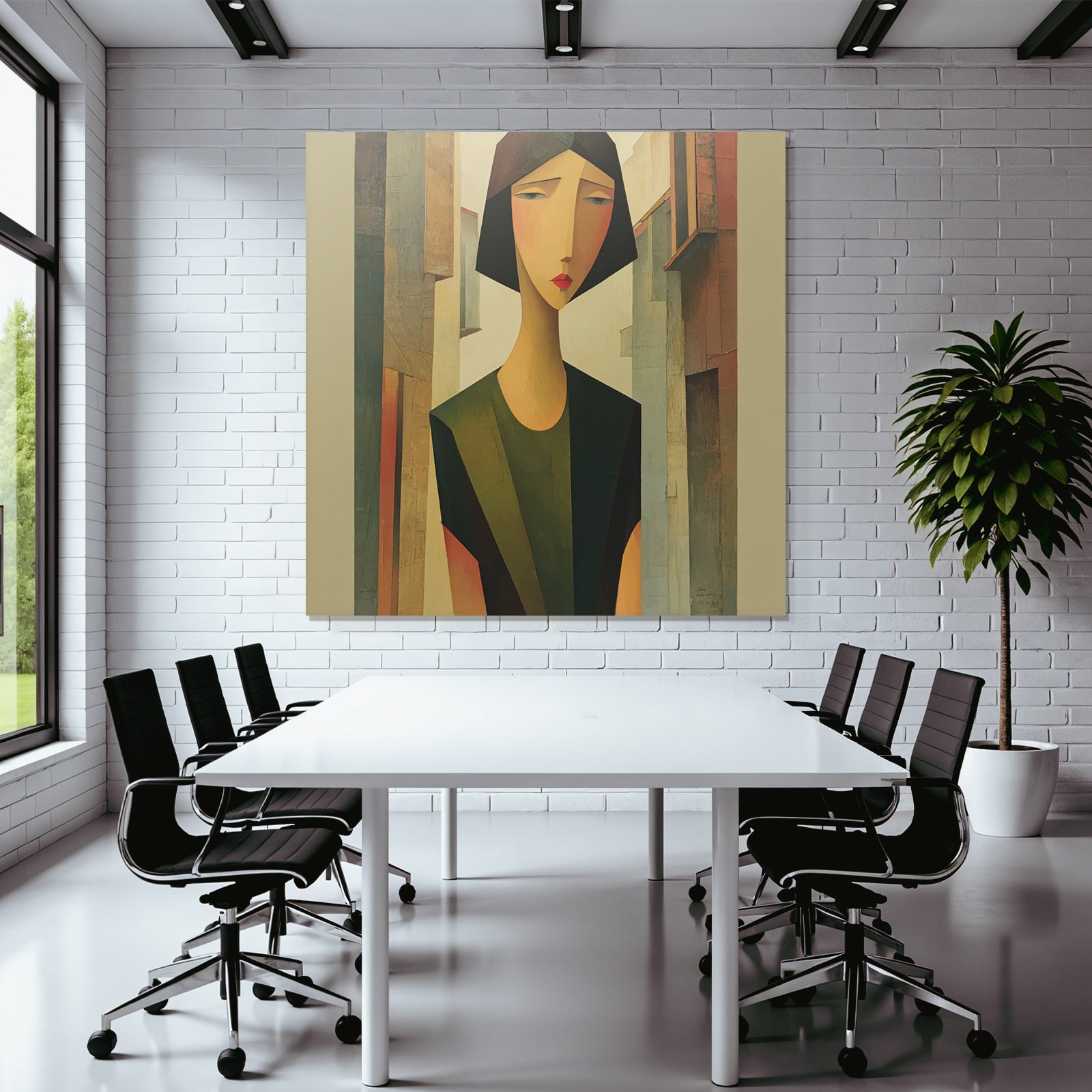 ArtDeco Geometrische Figur In Urbaner Landschaft