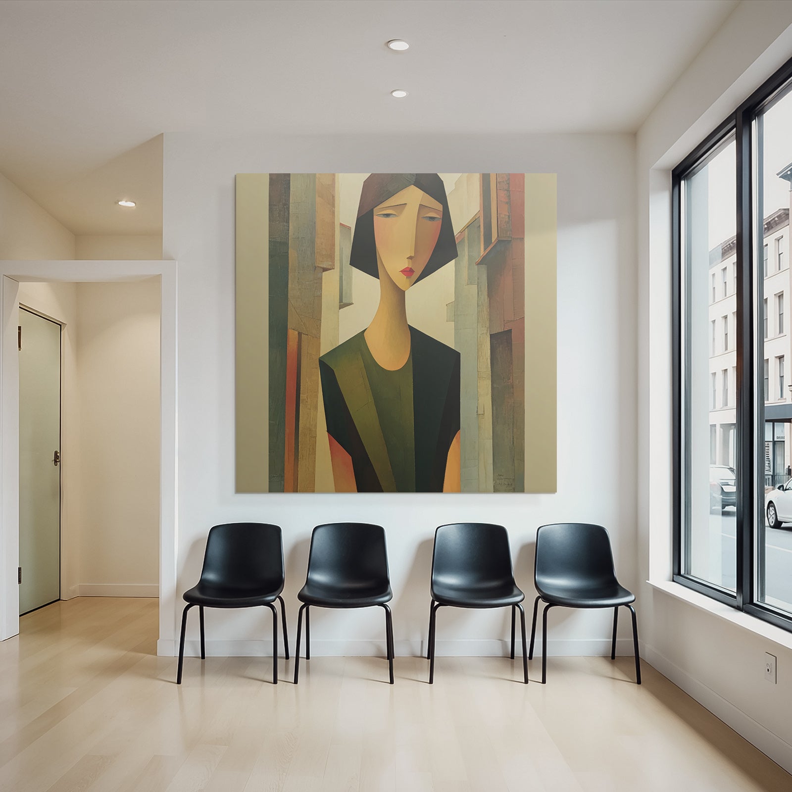 ArtDeco Geometrische Figur In Urbaner Landschaft