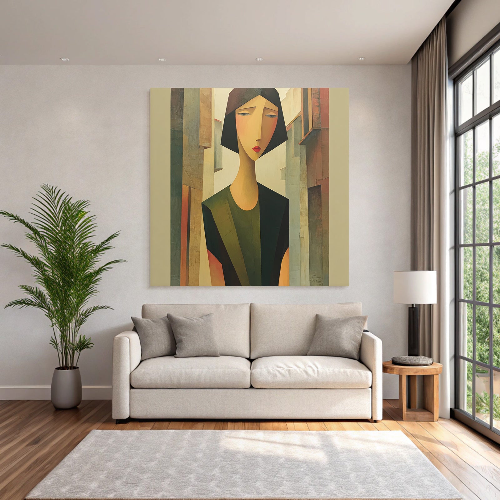 ArtDeco Geometrische Figur In Urbaner Landschaft