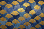 ArtDeco Dekoratives Fächermuster In Blau Und Gold | Art Deco | Stilrichtungen
