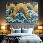 ArtDeco Kunstvolles Wellen Und Muschelmotiv