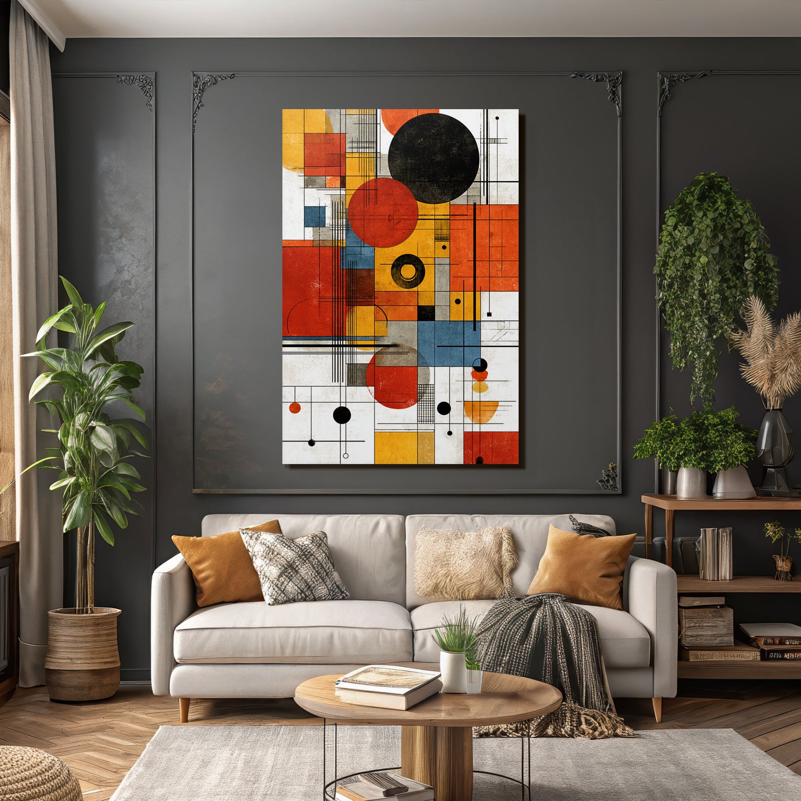 Abstrakte Digitale Kunst Geometrische Formen Minimalismus