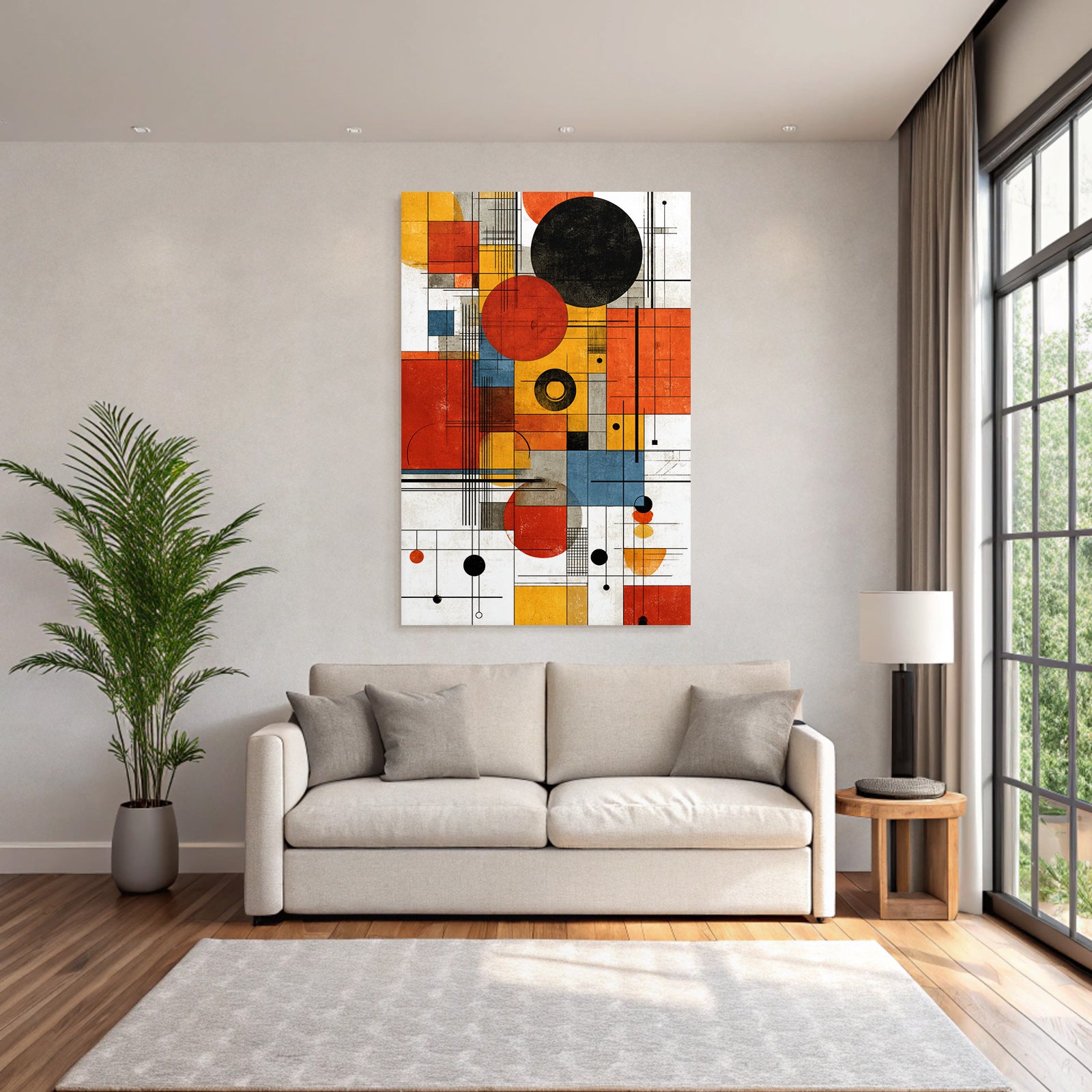 Abstrakte Digitale Kunst Geometrische Formen Minimalismus