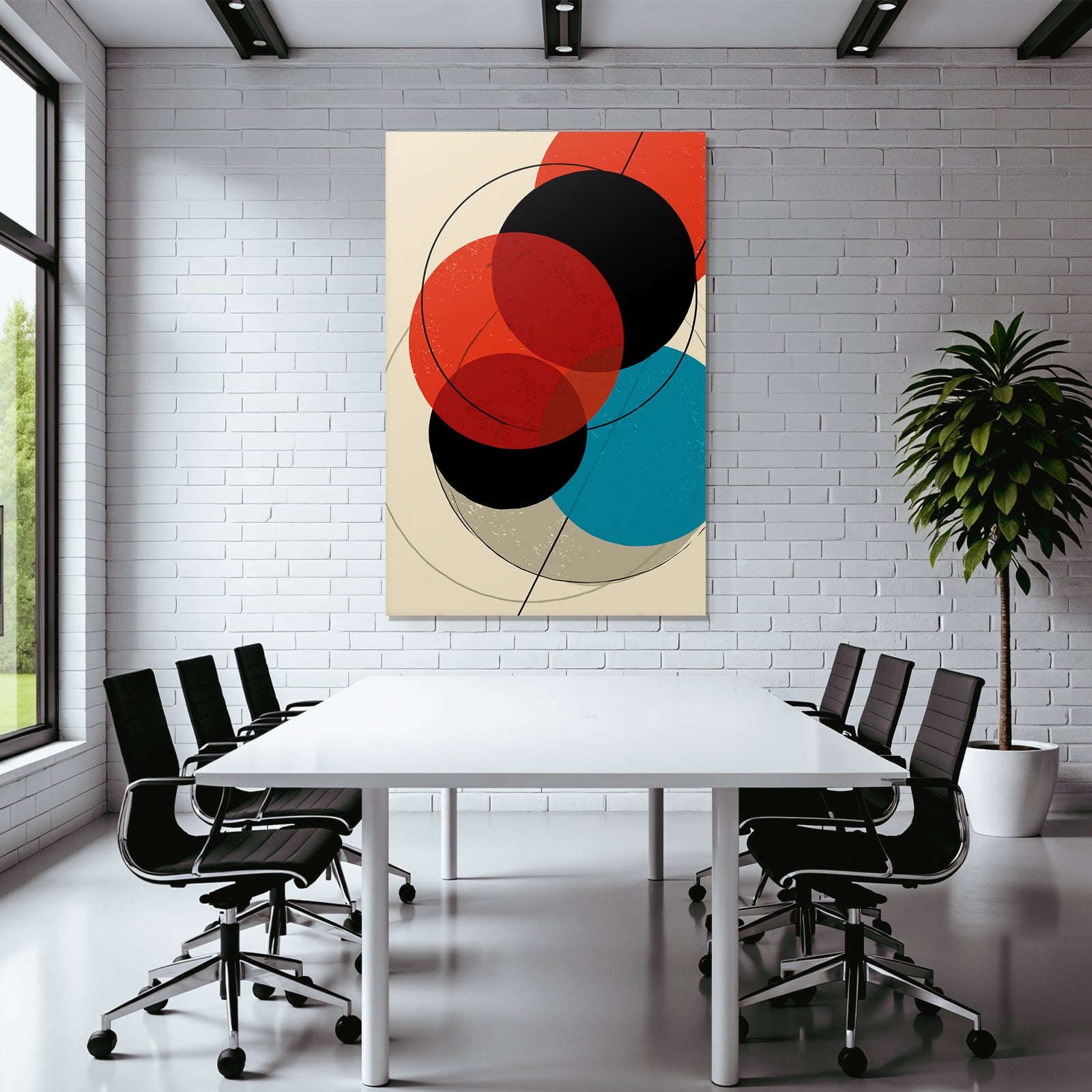 Abstrakte Farbkreise Rot Schwarz Und Blau