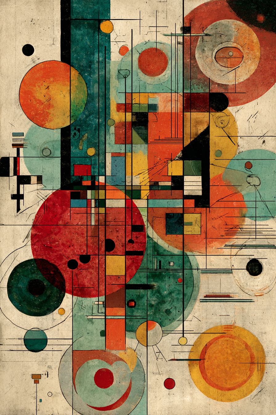 Abstrakte Geometrische Formen Mit Bunten Farben | Bauhaus | Stilrichtungen