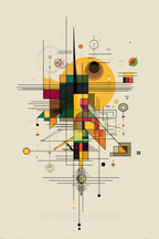 Abstrakte Geometrische Komposition Mit Vibranten Farben | Bauhaus | Stilrichtungen