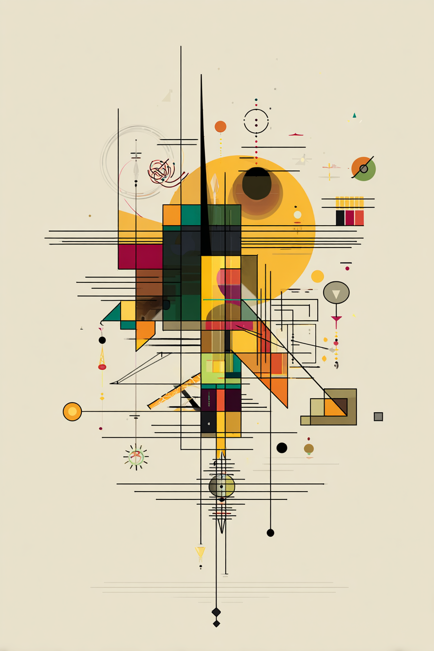 Abstrakte Geometrische Komposition Mit Vibranten Farben | Bauhaus | Stilrichtungen