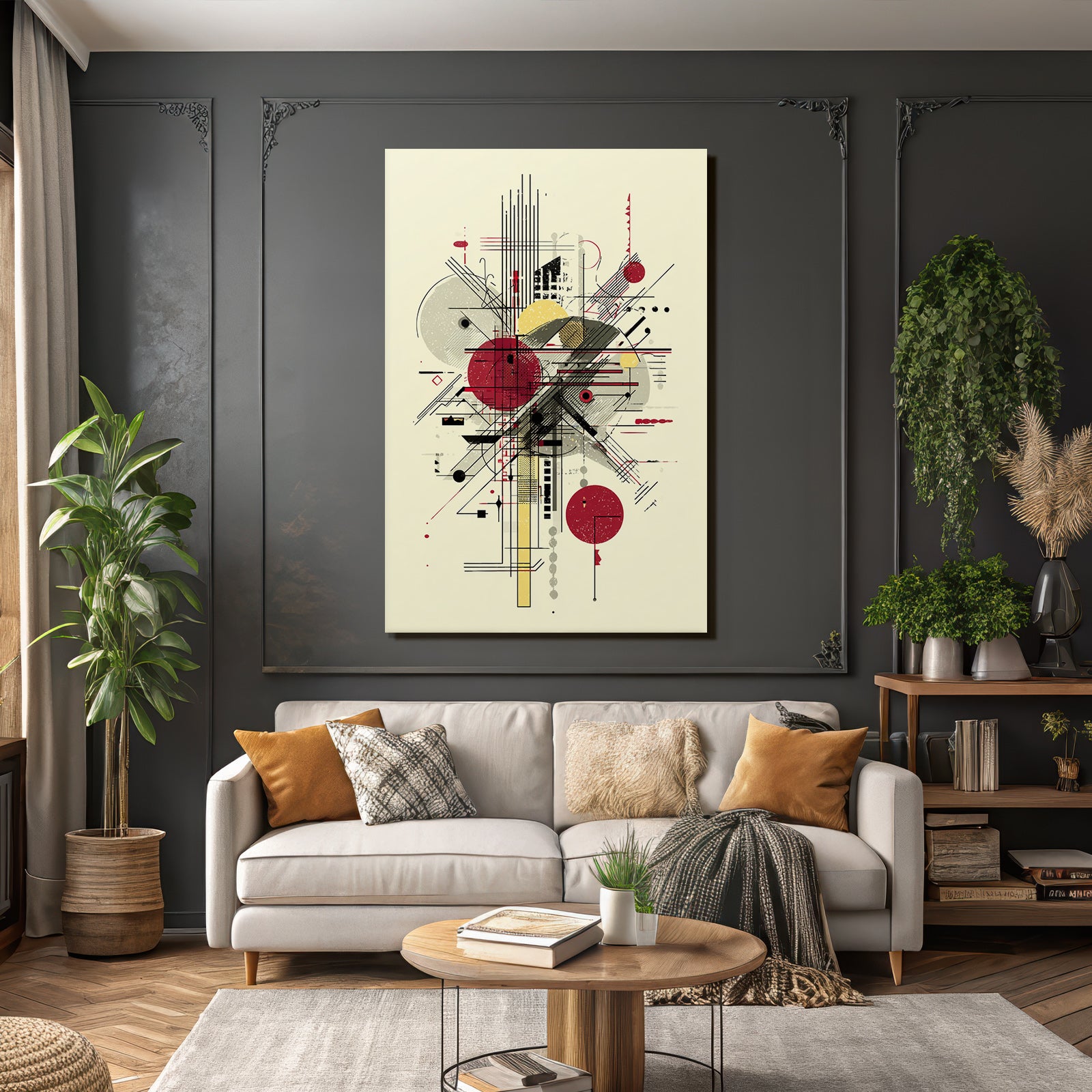 Abstrakte Grafik Mit Geometrischen Formen Und Bunten Farben