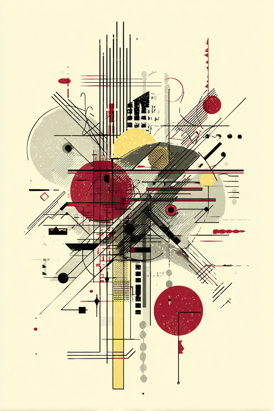 Abstrakte Grafik Mit Geometrischen Formen Und Bunten Farben | Bauhaus | Stilrichtungen