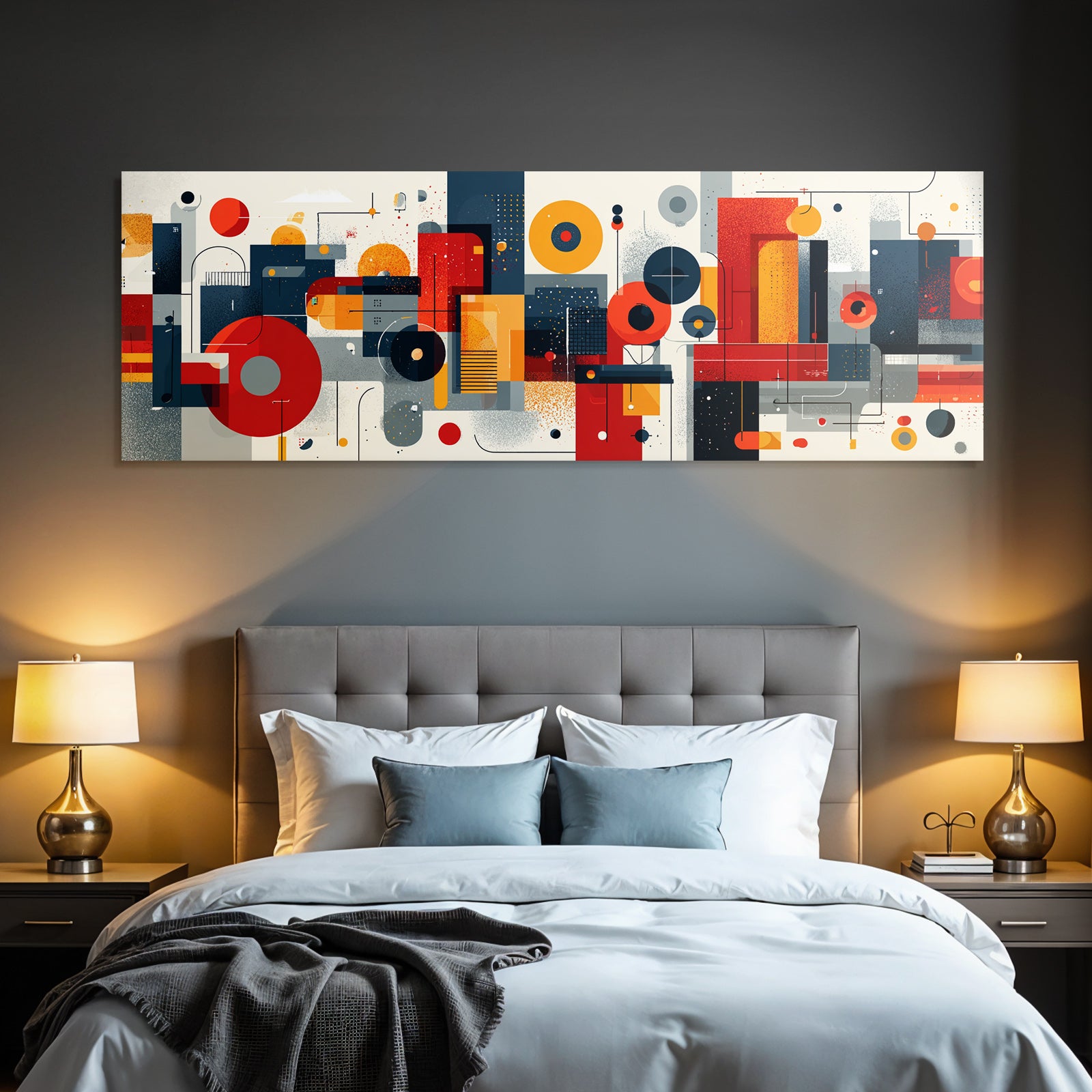 Abstrakte Digitale Bunte Geometrische Formen