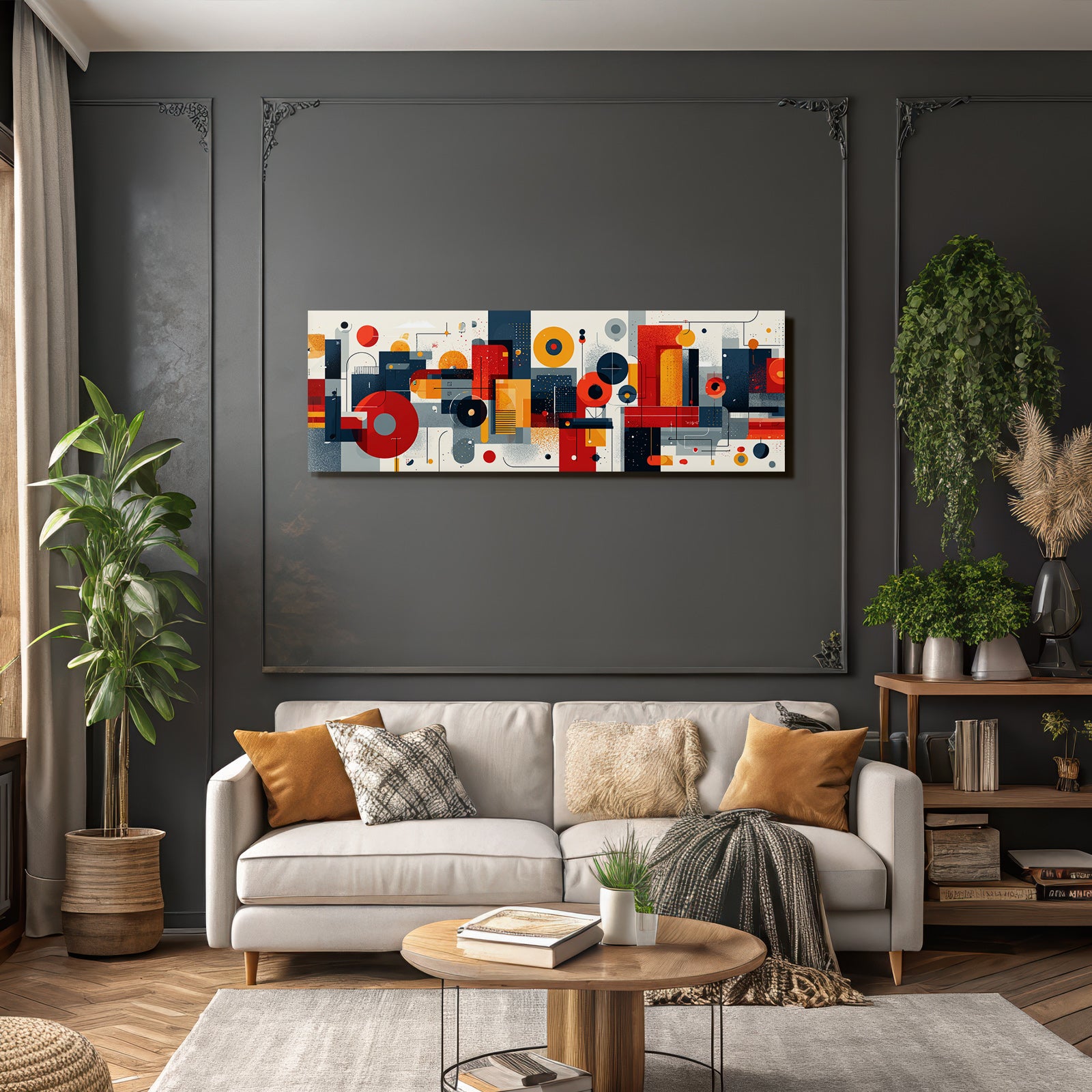 Abstrakte Digitale Bunte Geometrische Formen